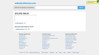 
                            6. Website Informer / 213.210.194.21 ip address