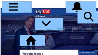 
                            4. Website Issues - SKY BET support