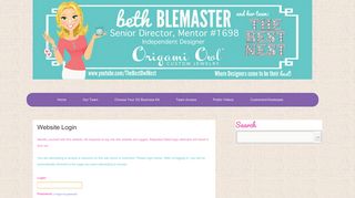 
                            11. Website Login - Beth Blemaster, Origami Owl Independent Designer ...