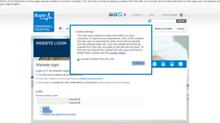 
                            4. Website login - Bupa Cromwell Hospital