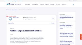 
                            10. Website Login success confirmation | Pega Community