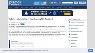 
                            8. Website Not Available In Your Country? No Problem! | Gizmo's Freeware