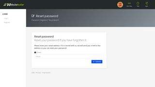 
                            6. Website Portal - Passwort zurücksetzen - Login - Websitebutler