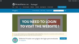 
                            11. Website Privado com página de login personalizada | WordPress.org