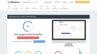 
                            9. Website review | login-learn.k12.com - SEOptimer