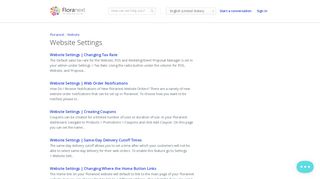 
                            11. Website Settings - Floranext