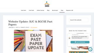 
                            4. Website Update: BJC & BGCSE Past Papers - The Student Shed