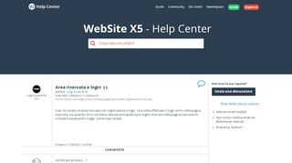 
                            2. WebSite X5 Help Center - Area riservata e login