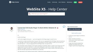 
                            11. WebSite X5 Help Center - Cannot Get SCM Audio Player To Work ...