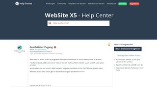 
                            5. WebSite X5 Help Center - Geschützter Zugang