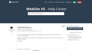 
                            13. WebSite X5 Help Center - Gestión de Acceso