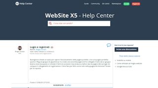 
                            3. WebSite X5 Help Center - Login e registrati