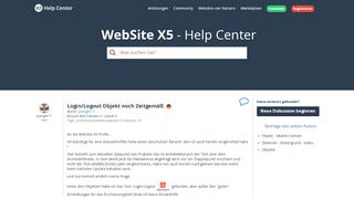 
                            3. WebSite X5 Help Center - Login/Logout Objekt noch Zeitgemäß