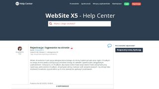 
                            2. WebSite X5 Help Center - Rejestracja i logowanie na stronie