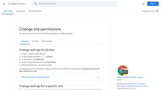 
                            9. Websiteberechtigungen ändern - Computer - Google Chrome-Hilfe