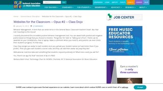 
                            9. Websites for the Classroom - Opus #2 - Class Dojo - NAfME