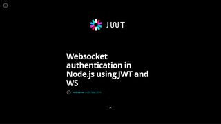 
                            2. Websocket authentication in Node.js using JWT and WS - iostreamer