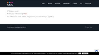 
                            8. Webspace Login – GMS - Gordano Ltd.