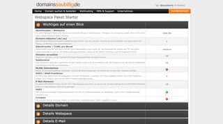 
                            4. Webspace Paket Starter - Domainssaubillig