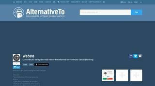 
                            8. Websta Alternatives and Similar Websites and Apps - AlternativeTo.net