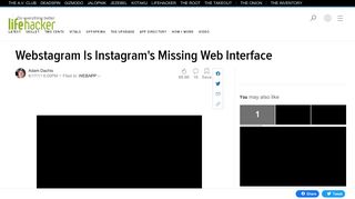 
                            13. Webstagram Is Instagram's Missing Web Interface - Lifehacker