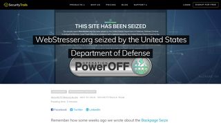 
                            13. WebStresser.org seized by the United States Department of Defense