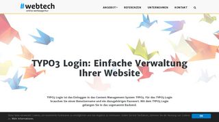 
                            7. Webtech AG – Online-Werbeagentur: TYPO3 Login