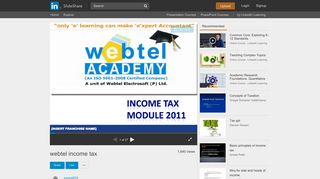 
                            11. webtel income tax - SlideShare