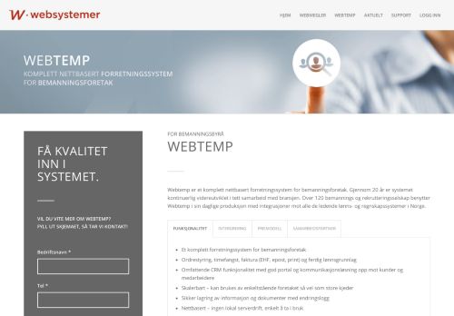 
                            6. Webtemp – Websystemer AS