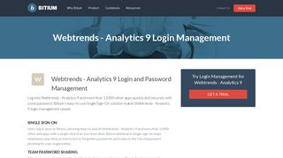 
                            4. Webtrends - Analytics 9 Login Management - Team Password Manager