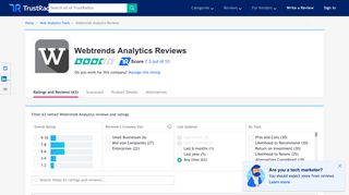 
                            6. Webtrends Analytics Reviews & Ratings | TrustRadius