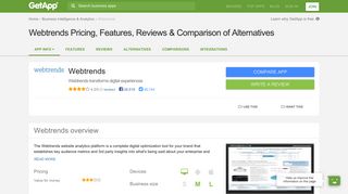 
                            9. Webtrends Pricing, Features, Reviews & Comparison of Alternatives ...