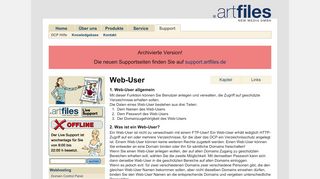 
                            11. Webuser im Artfiles Domain Control Panel - artfiles