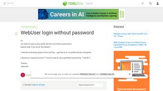 
                            5. WebUser login without password - IT Toolbox