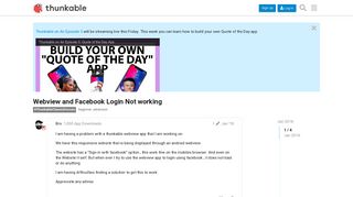 
                            9. Webview and Facebook Login Not working - Thunkable Community