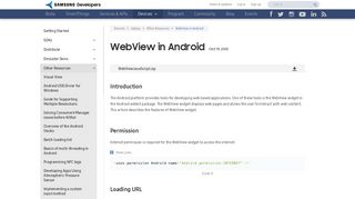 
                            12. WebView in Android | SAMSUNG Developers