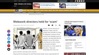 
                            7. Webwork directors held for 'scam' | Noida News - Times of India