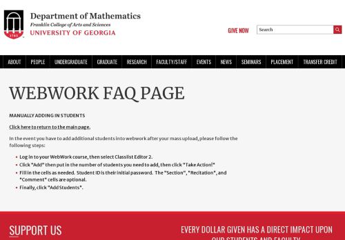 
                            9. WEBWORK FAQ PAGE | Department of Mathematics