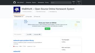 
                            12. WeBWorK -- Open Source Online Homework System · GitHub