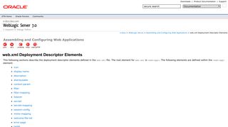 
                            2. web.xml Deployment Descriptor Elements - Oracle Docs