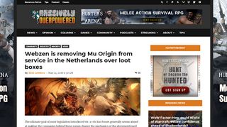 
                            8. Webzen is removing Mu Origin from service in the Netherlands over ...