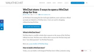 
                            11. WeChat store: 5 ways to open a WeChat shop for free - WalktheChat