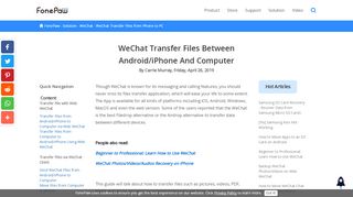 
                            13. WeChat Transfer Files Between Android/iPhone And Computer