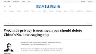 
                            13. WeChat's privacy issues mean you should delete China's No. 1 ...