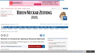 
                            12. Wechsel im Vorstand der Sparkasse Neckartal-Odenwald - Buchen ...