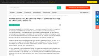 
                            13. Wechsel zu GREYHOUND Software: Andreas Ziethen stellt Betrieb ...