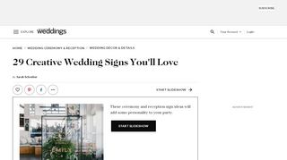 
                            6. Wedding Sign Ideas