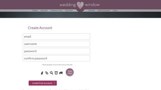 
                            6. Wedding Window - Create Account