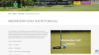 
                            12. Wednesday Golf Society (W.G.S.) | Newlands Golf Club