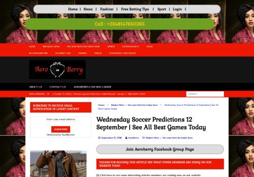 
                            12. Wednesday Soccer Predictions 12 September | Sure Banker Bets,